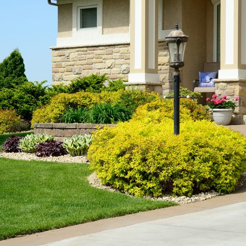 Landscaping and Retaining Wall at a Residential Home